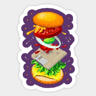 Four-Byte Burger, Transparent Background 2 Sticker